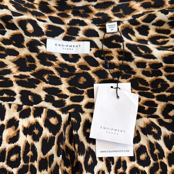 Equipment Leopard Print Button-Up Shirt - Picture 2 of 9